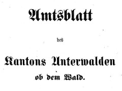 Amtsblatt des Kantons Obwalden