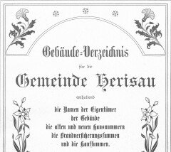 Gebäudeverzeichnisse der Gemeinde Herisau 1800–1943