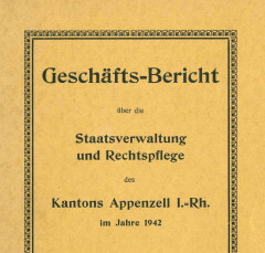 Geschäftsberichte des Kantons Appenzell I.Rh. (ab 1896)