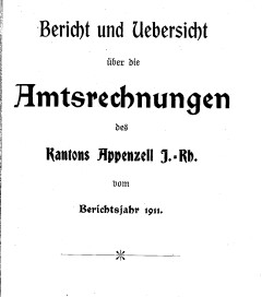 Staatsrechnungen des Kantons Appenzell I.Rh. (ab 1838)